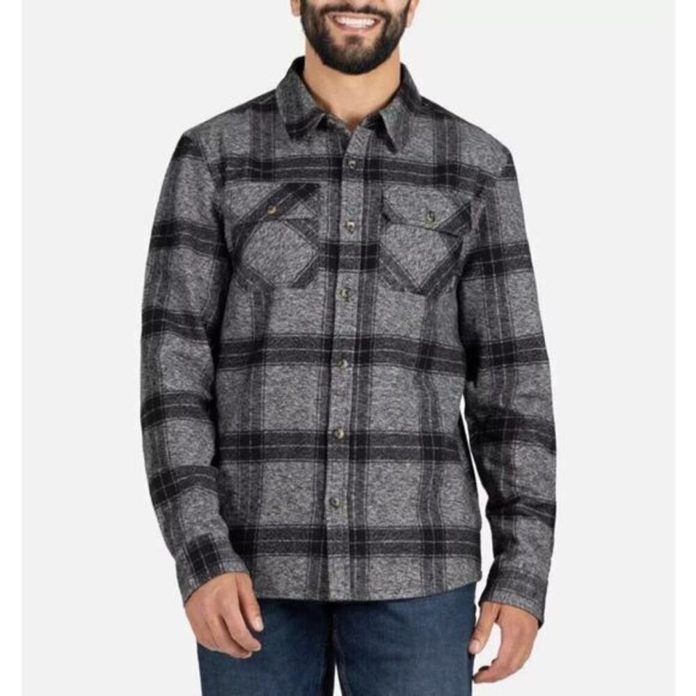 Colorado Clothing‎ Men’s Plaid Flannel Shirt Black /Gray, Size L NWT